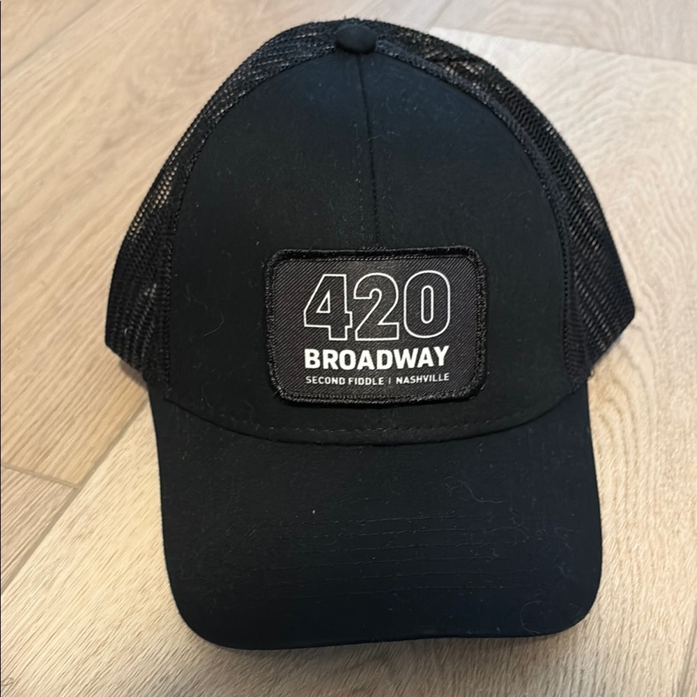 Black 420 Broadway Mesh Cap